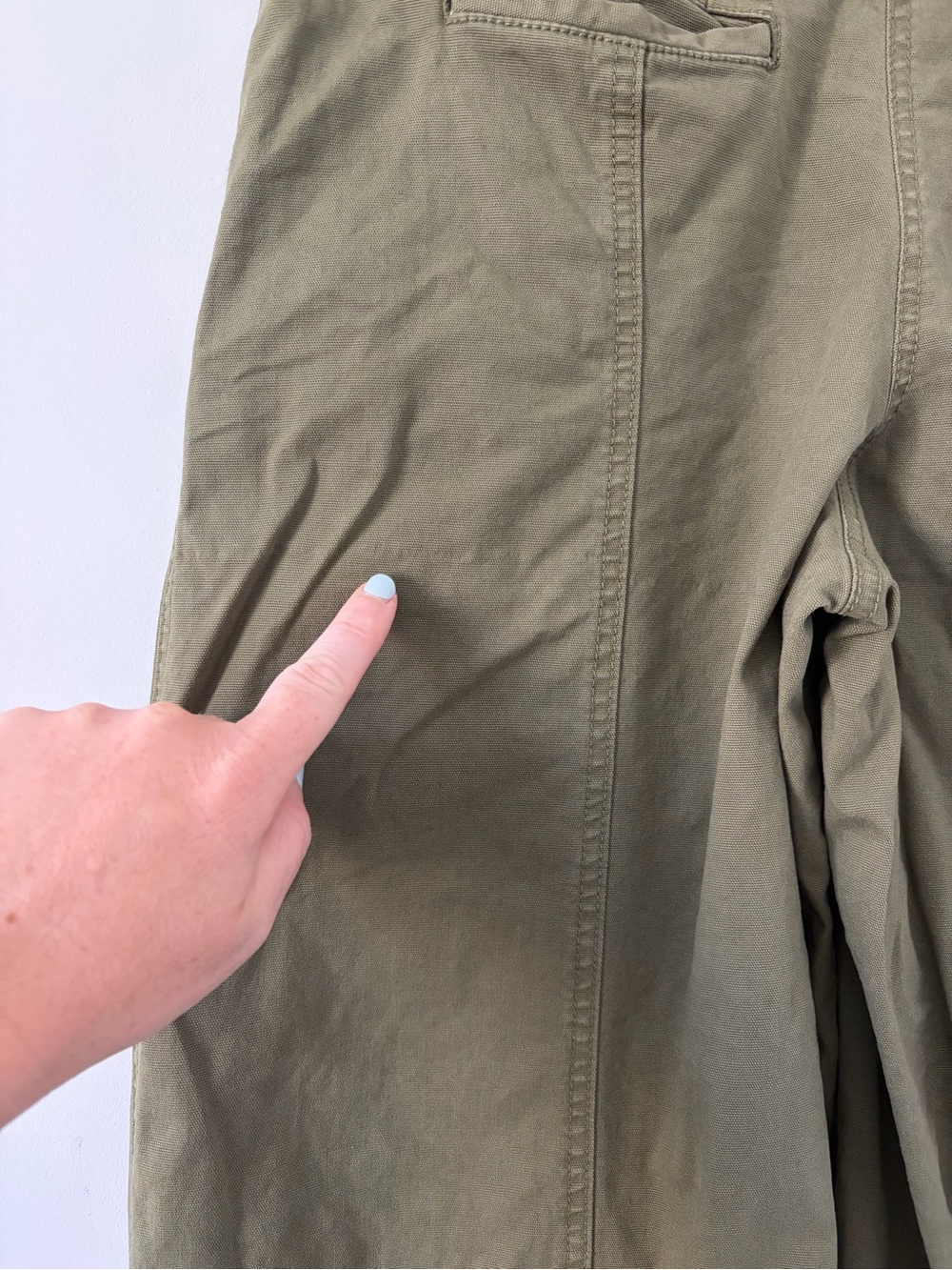 Anthropologie Maeve Utility High Rise Wide Leg Tailored Trousers Olive Green XS - Picture 6 of 12